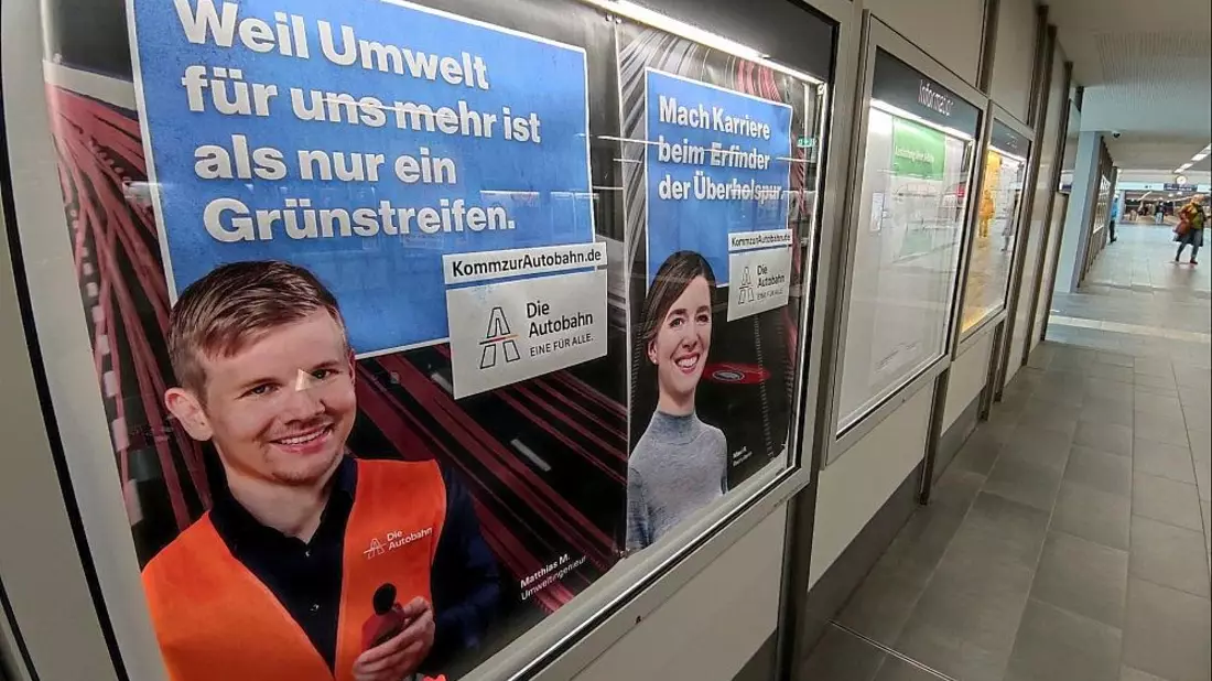 Stellenanzeige für die Autobahn GmbH (Archiv) - Bild: via dts Nachrichtenagentur