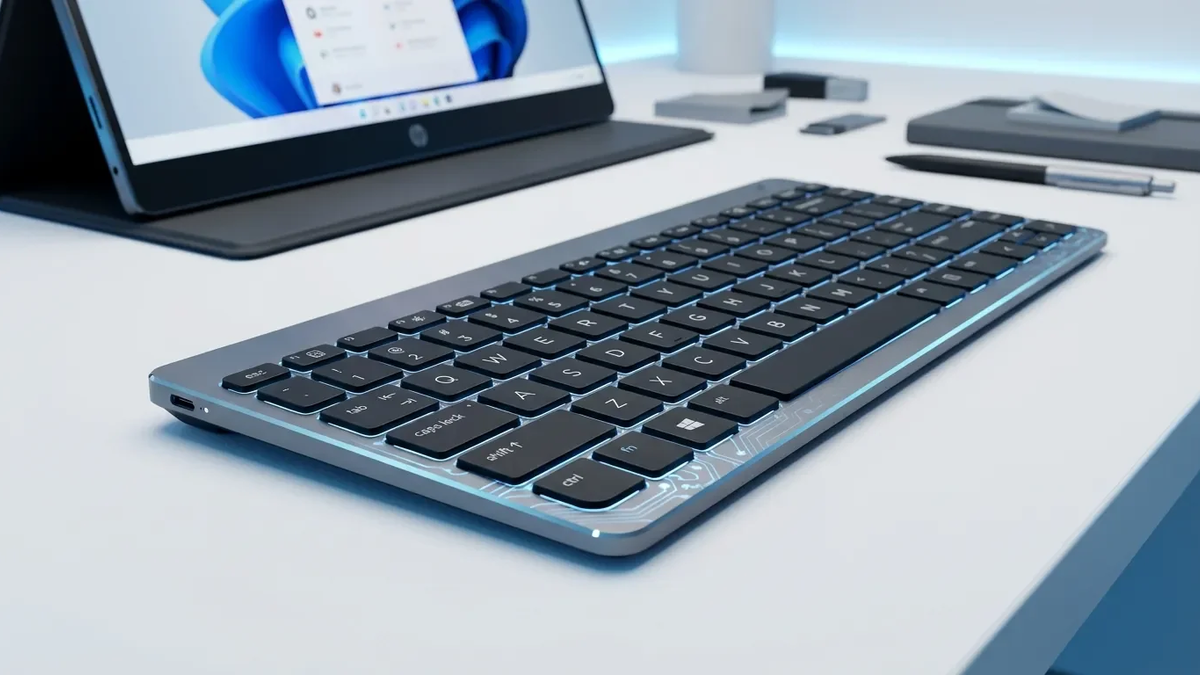 HP EliteBoard G1a: Der komplette Büro-PC steckt jetzt im Keyboard - Foto: über boerse-global.de