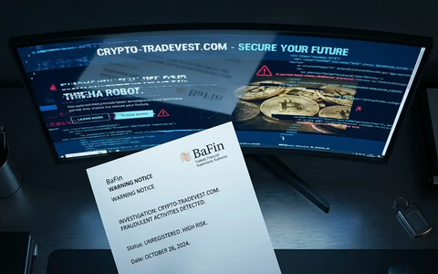 BaFin warnt vor neuer Betrugsplattform „TradeVest Crypto“ - Foto: über boerse-global.de