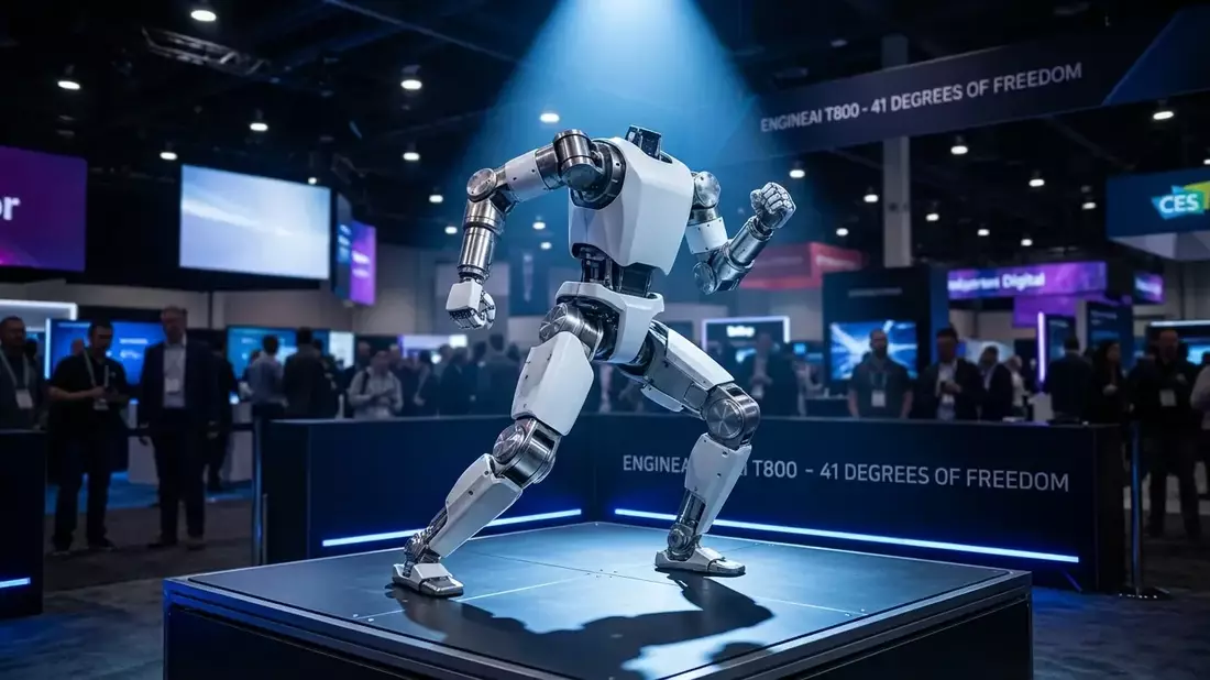 ENGINEAI T800: Roboter-Arnold erobert CES 2026 - Bild: über boerse-global.de