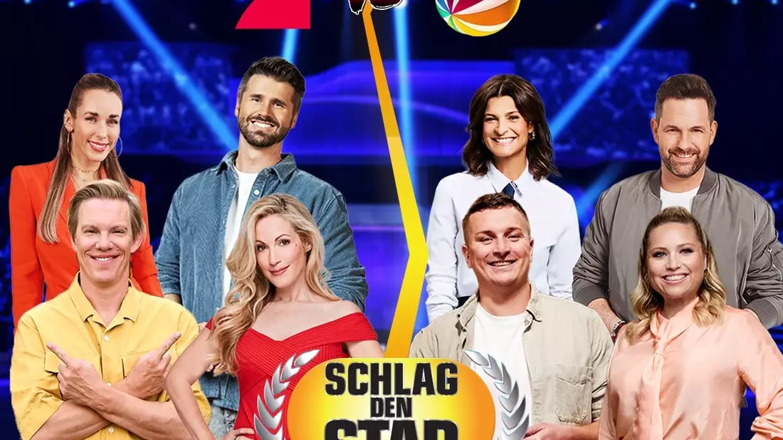 Annemarie Carpendale Thore Schölermann Marlene Lufen Matthias Killing Simon Gosejohann Andrea Kaiser Aaron Troschke Caroline Frier Schlag den Star - Bild: Joyn, presseportal.de