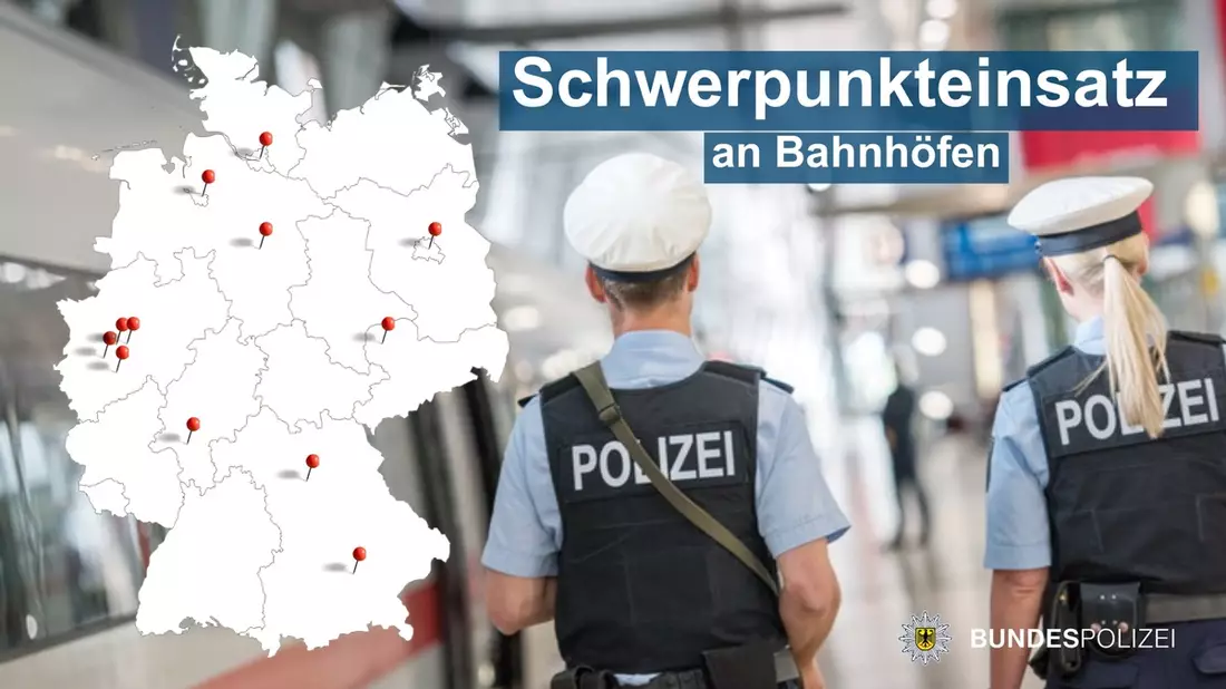 BPOLD-H: Erneuter Schwerpunkteinsatz der Bundespolizei an gewaltbelasteten Bahnhöfen - Bild: presseportal.de