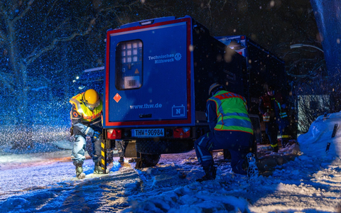 THW LVBEBBST: Über 1.000 Einsatzkräfte des THW beim Stromausfall Berliner SW aktiv - Foto: presseportal.de