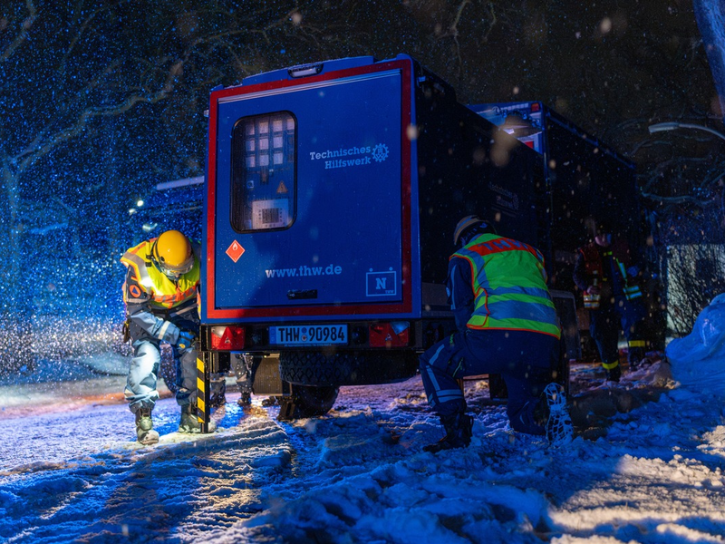 THW LVBEBBST: Über 1.000 Einsatzkräfte des THW beim Stromausfall Berliner SW aktiv - Foto: presseportal.de