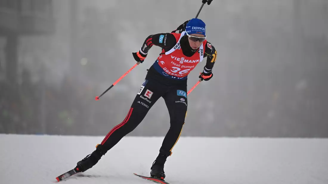 Elvira Öberg gewann den Sprint in Oberhof. - Bild: Hendrik Schmidt/dpa