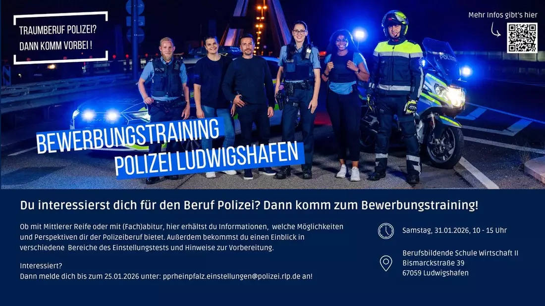 POL-PPRP: Bewerbungstraining in Ludwigshafen - Dein Start für eine Karriere bei der Polizei - Bild: presseportal.de