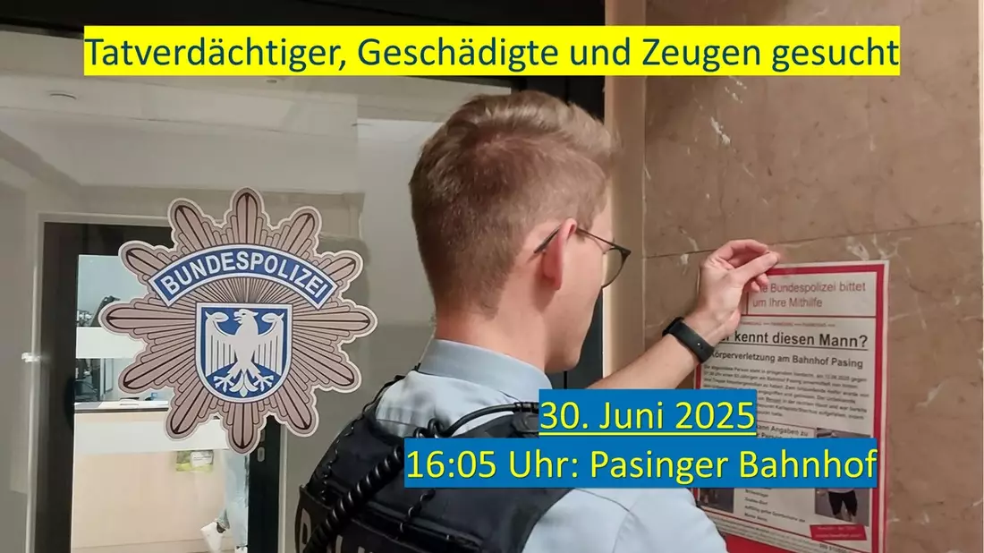 Bundespolizeidirektion München: Zeugenaufruf nach gefährlicher Körperverletzung mittels Pfefferspray - Bild: presseportal.de