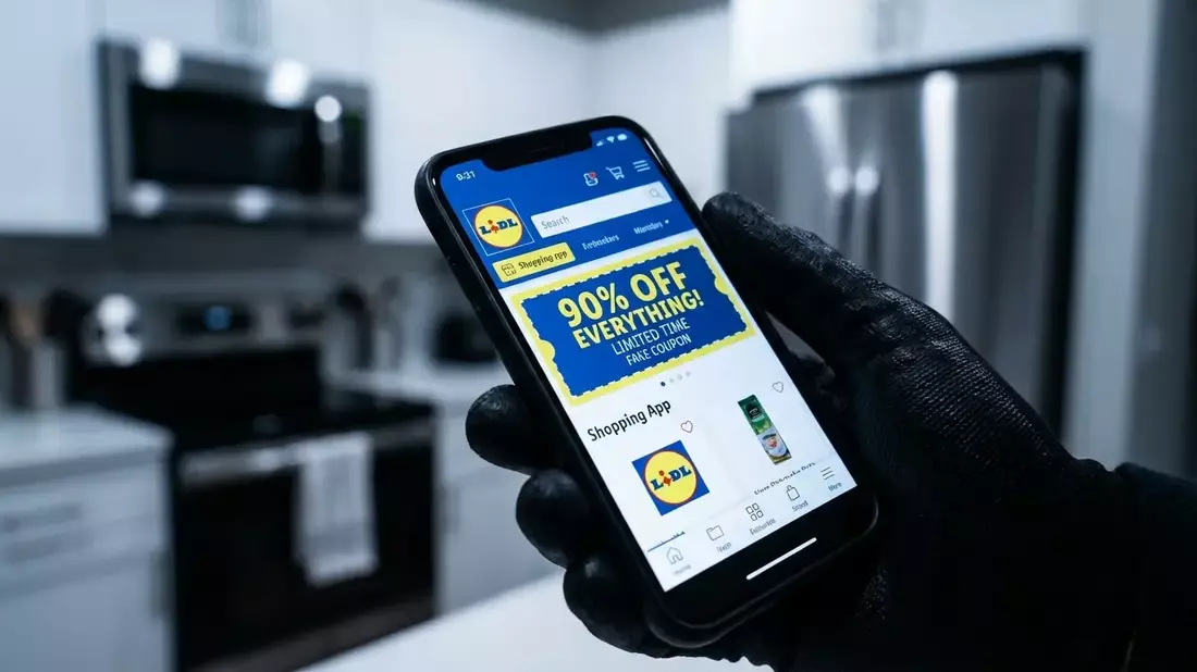 Cyberkriminelle nutzen Lidl-Branding für perfide Betrugswelle Illustration mit AI erstellt übermittelt durch boerse-global.de