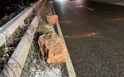 POL-PIOPP: Felsbruch auf der L413 - Foto: presseportal.de