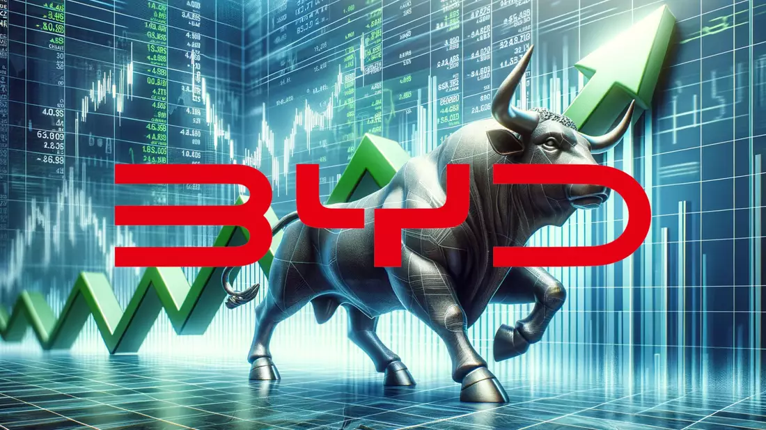 BYD Surpasses Tesla to Claim Global EV Sales Crown Illustration mit AI erstellt übermittelt durch boerse-global.de