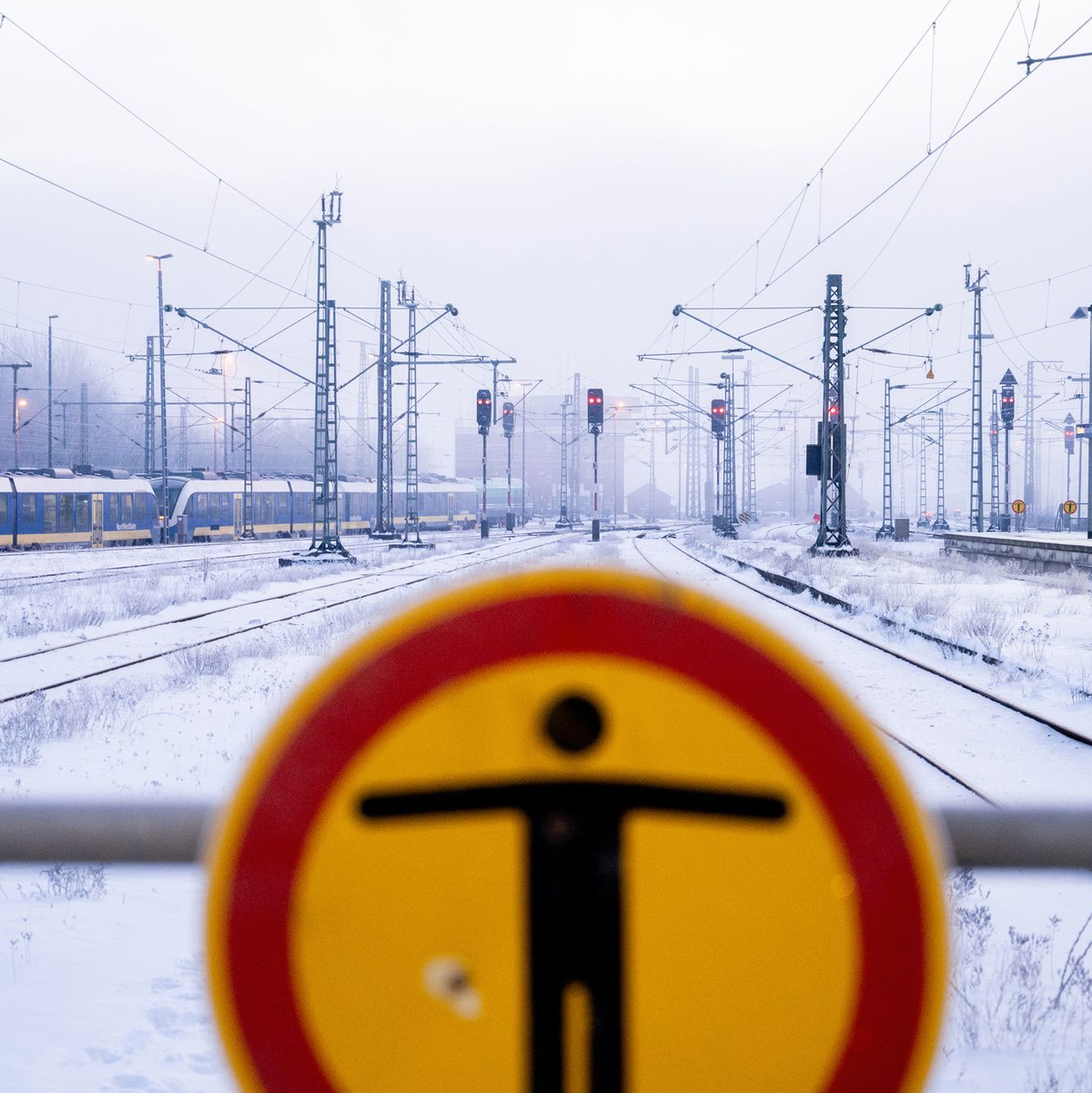 Das Winterwetter hat den Bahnverkehr schwer getroffen. - Foto: Hauke-Christian Dittrich/dpa