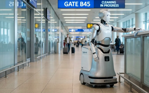 Zerith H1: Roboter startet Reinigungseinsatz auf chinesischem Flughafen - Foto: über boerse-global.de Zerith H1: Roboter startet Reinigungseinsatz auf chinesischem Flughafen - Foto: über boerse-global.de