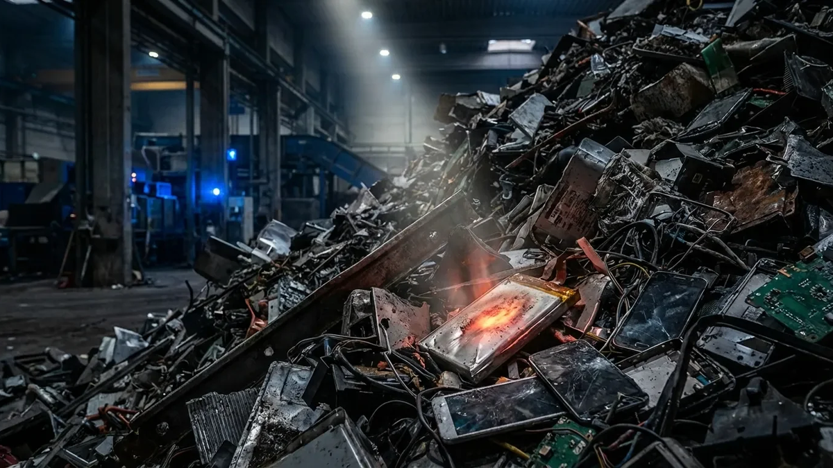 Recycling-Branche: Lithium-Batterien und Trockenheit schüren Brandgefahr - Foto: über boerse-global.de