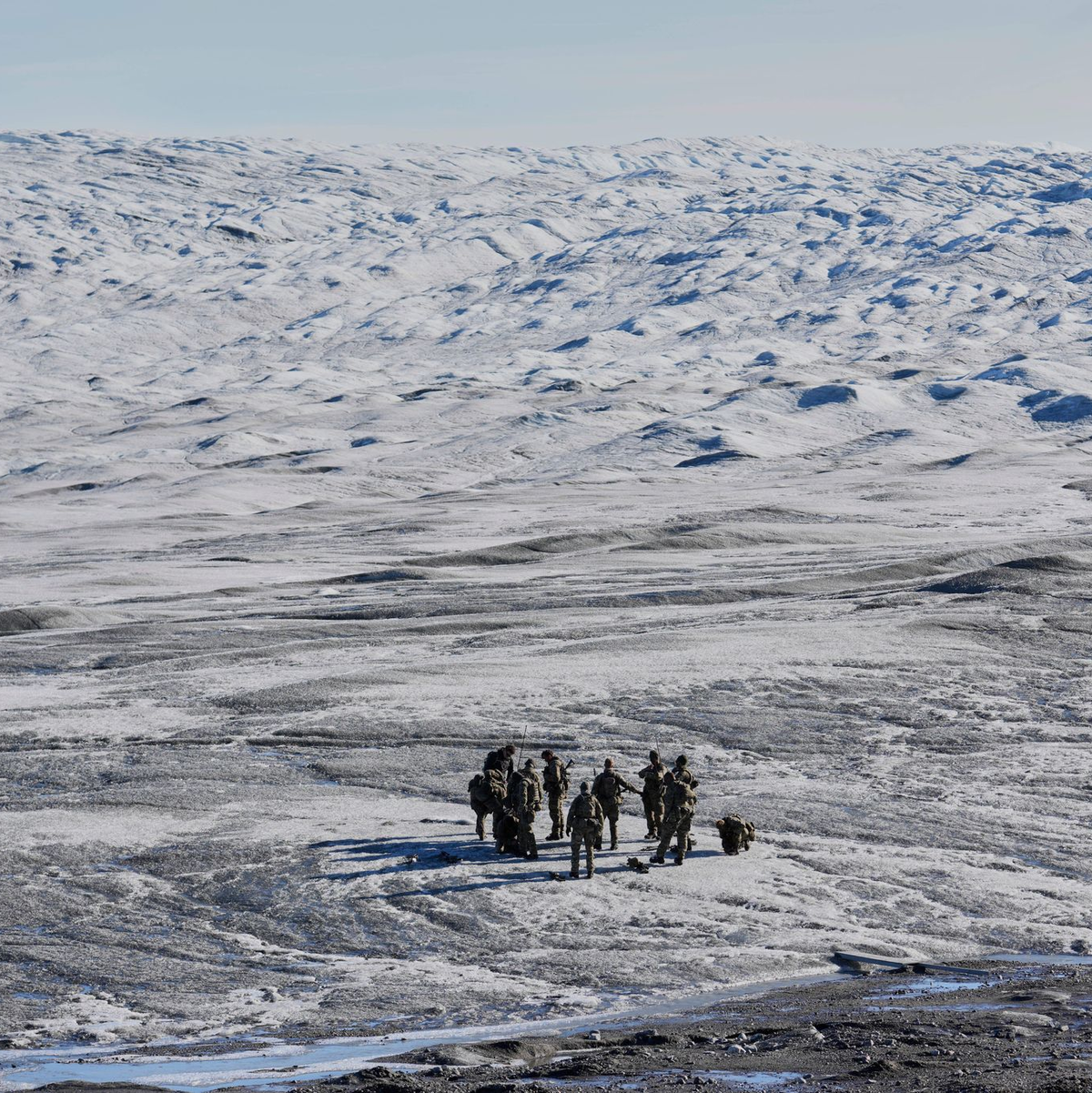 Unter dem grönländischen Eis schlummern Bodenschätze - ein Grund für Trumps Interesse an der Insel? - Foto: Ebrahim Noroozi/AP/dpa