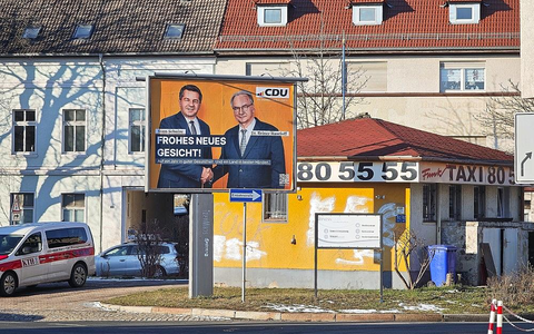 CDU-Plakat mit Sven Schulze und Reiner Haseloff (Archiv) - Foto: via dts Nachrichtenagentur