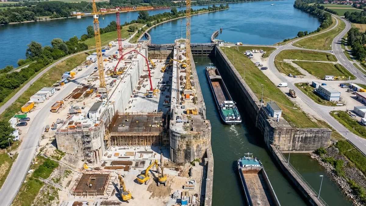 PORR, HABAU und FELBERMAYR sanieren Schleuse Kachlet für 290 Millionen Euro - Foto: über boerse-global.de