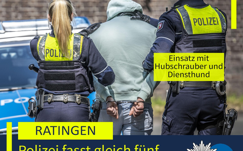 POL-ME: Mit Hubschrauber und Diensthund: Polizei fasst mutmaßliche Kupferdiebe - 2601030 - Foto: presseportal.de