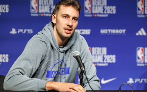 Kann in Berlin wieder spielen: Basketball-Star Franz Wagner. - Foto: Andreas Gora/dpa