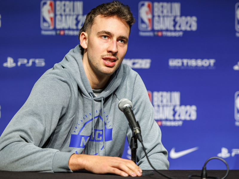 Kann in Berlin wieder spielen: Basketball-Star Franz Wagner. - Foto: Andreas Gora/dpa
