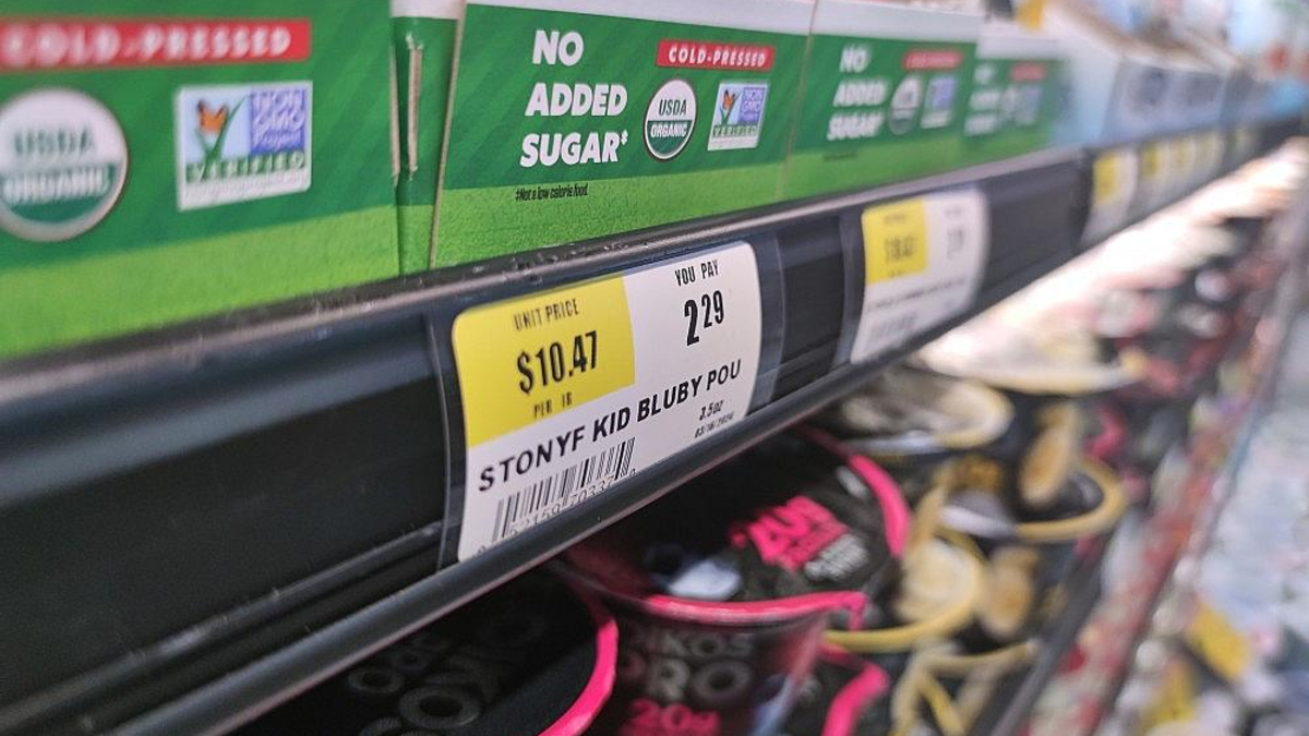 Preise in einem US-Supermarkt (Archiv) - Foto: via dts Nachrichtenagentur