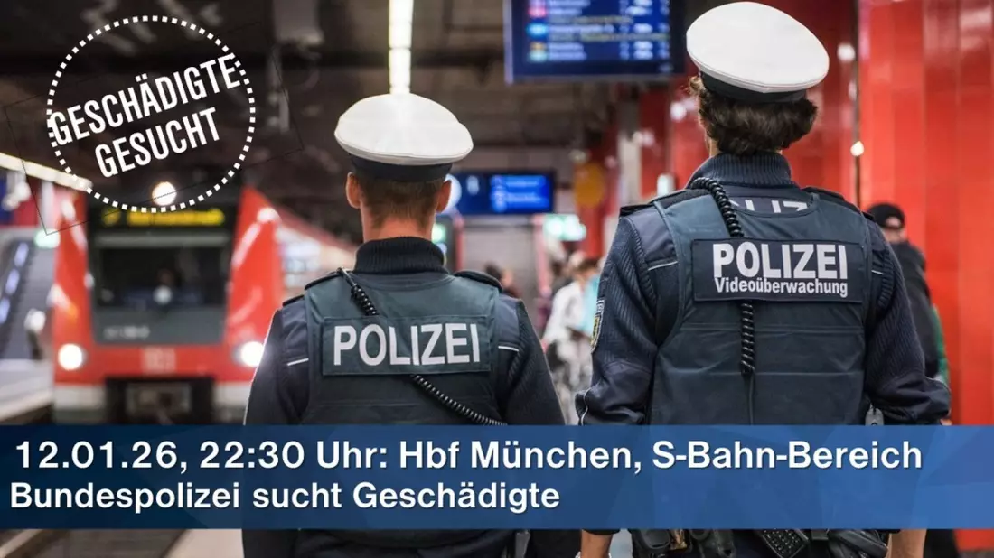 Bundespolizeidirektion München: Unbekannter entblößt sich am Hauptbahnhof // Bundespolizei sucht Geschädigte - Bild: presseportal.de