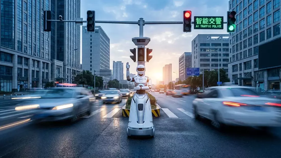 AiMOGA: Chinesischer Roboter-Polizist nimmt Dienst auf - Bild: über boerse-global.de