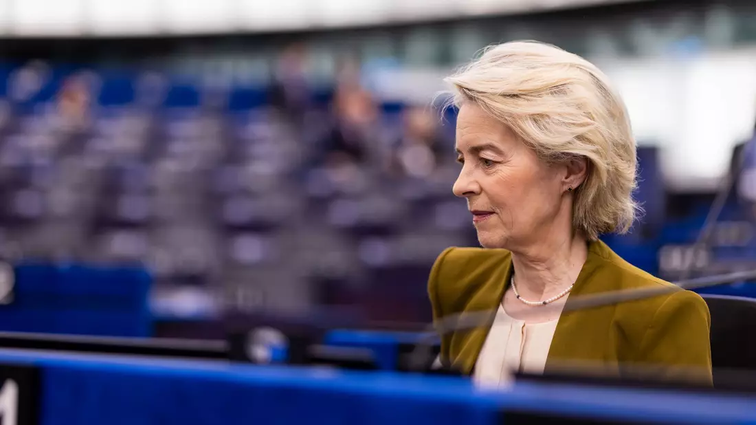 Vorherige Misstrauensanträge gegen Ursula von der Leyens EU-Kommission scheiterten deutlich. (Archivbild) - Bild: Philipp von Ditfurth/dpa