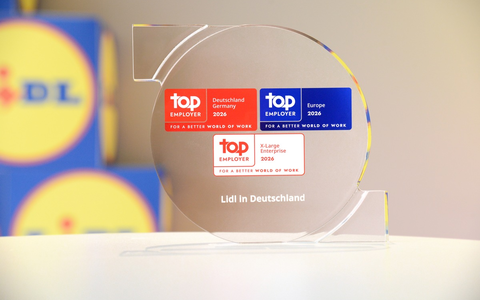 Lidl in Deutschland erneut als Top Employer 2026 ausgezeichnet: Karriere, die sich lohnt - Foto: presseportal.de