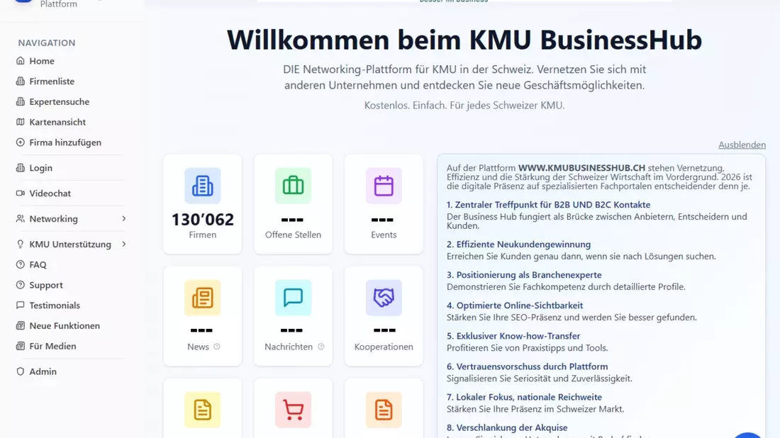 Schweiz: KMU-Business-Hub startet - Bild: Werbetherapeut über pressetext.de