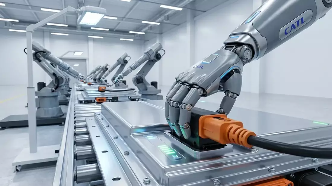 CATL startet weltweit erste Batteriefabrik mit menschenähnlichen Robotern - Bild: über boerse-global.de