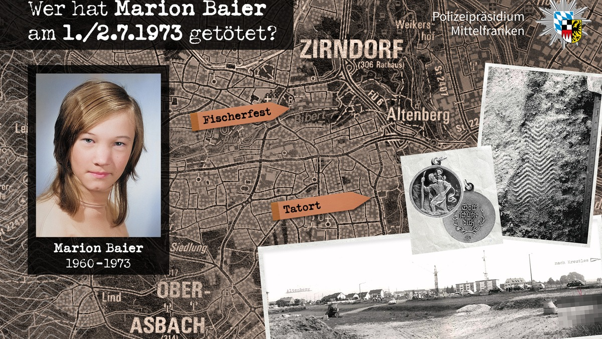 POL-MFR: (53) Mordfall Marion Baier - Hinweis auf ZDF-Sendung 