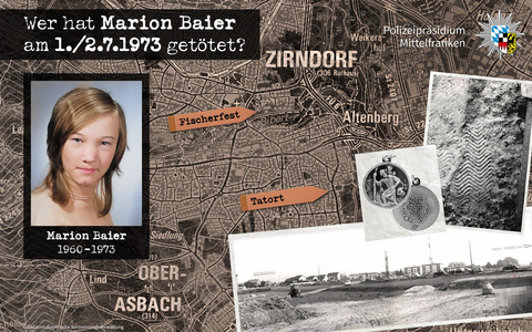 POL-MFR: (53) Mordfall Marion Baier - Hinweis auf ZDF-Sendung Aktenzeichen XY... Ungelöst am 21.01.2026 - Foto: presseportal.de