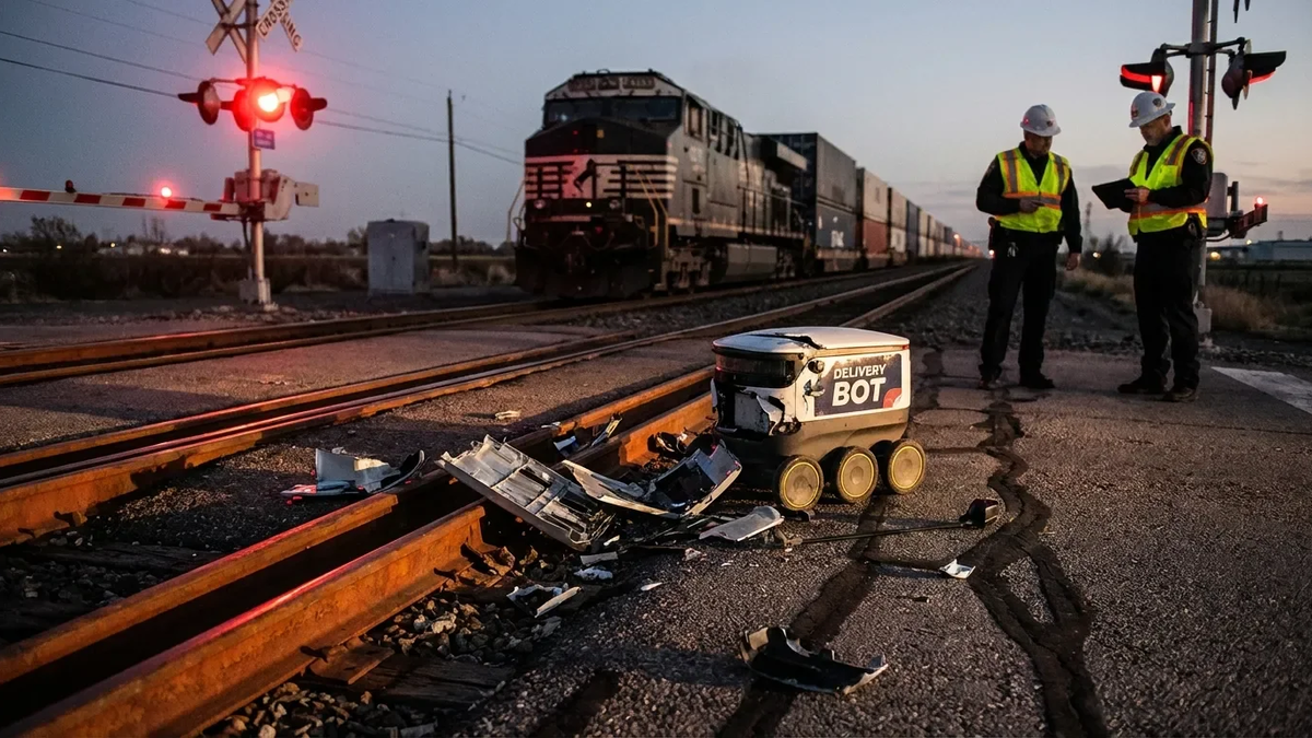 Lieferroboter in Florida von Zug zerstört – Video löst Debatte aus - Foto: über boerse-global.de