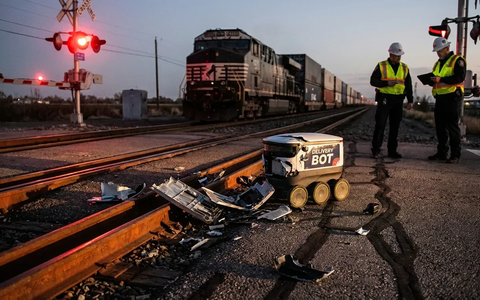 Lieferroboter in Florida von Zug zerstört – Video löst Debatte aus - Foto: über boerse-global.de