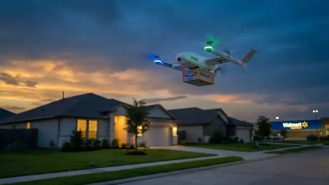 Walmart und Wing starten Drohnen-Lieferdienst in Houston - Bild: über boerse-global.de