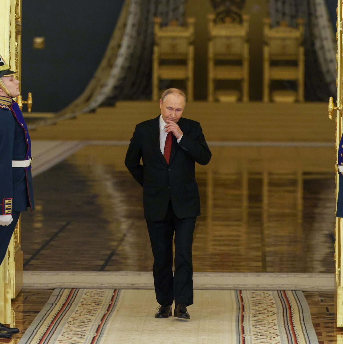 Empfang für neue Botschafter in Moskau ohne Worte zu den großen Themen der Weltpolitik. (Archivbild) - Foto: Ramil Sitdikov/Pool Reuters/AP/dpa