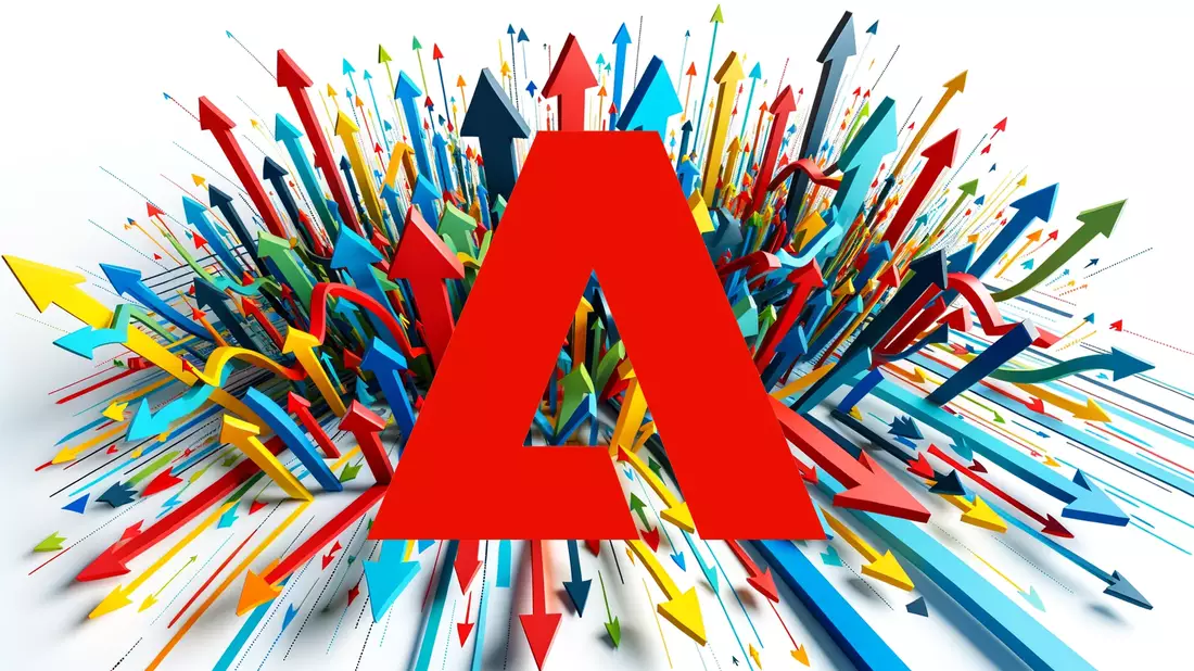 Adobe: Los buenos resultados no bastan para calmar al mercado Illustration mit AI erstellt übermittelt durch boerse-global.de