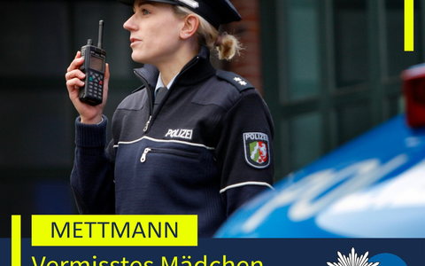 POL-ME: Vermisste 15-Jährige wohlbehalten angetroffen - 2601050 - Foto: presseportal.de