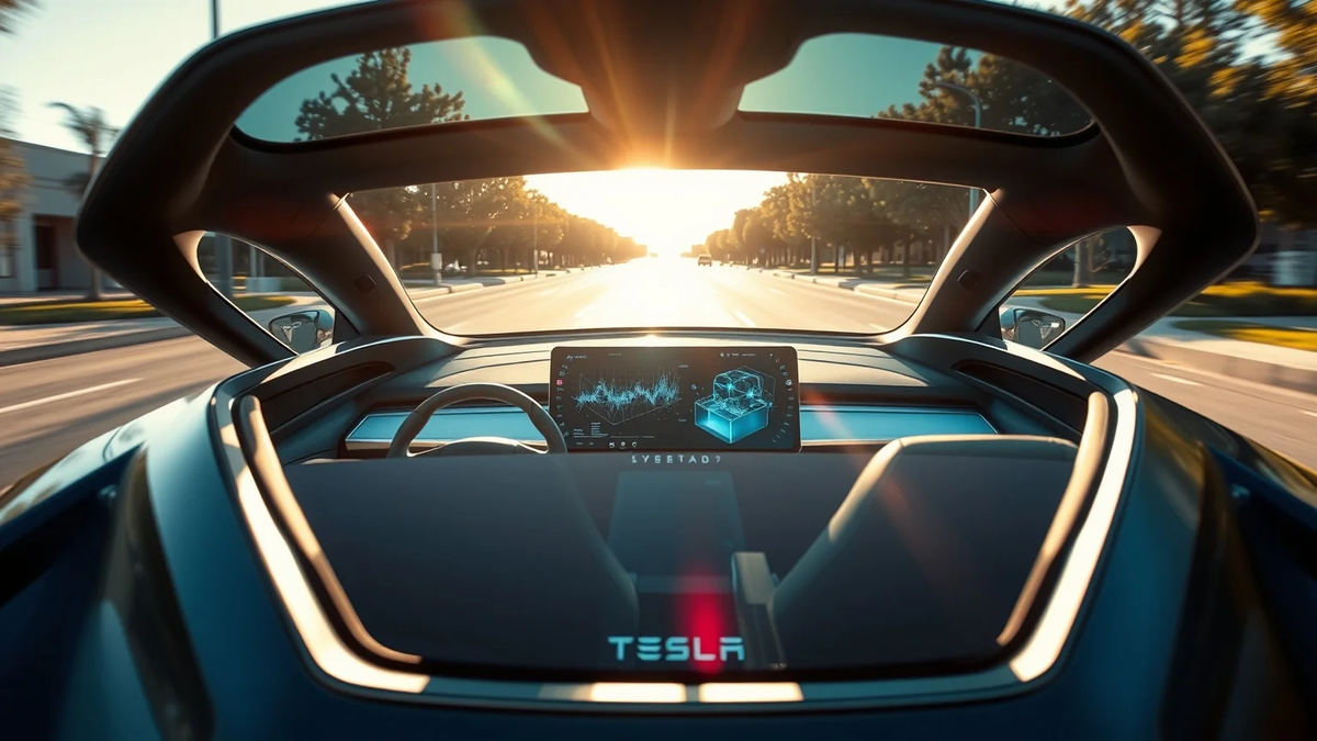 Tesla Cybercab: Riesen-Display revolutioniert Innenraum - Foto: über boerse-global.de