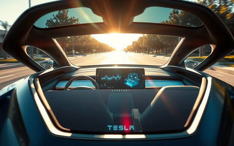 Tesla Cybercab: Riesen-Display revolutioniert Innenraum - Foto: über boerse-global.de