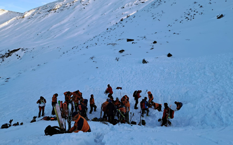 Rettungskräfte waren am Finsterkopf im Einsatz.  - Foto: ---/Hundestaffel Bergrettung/dpa