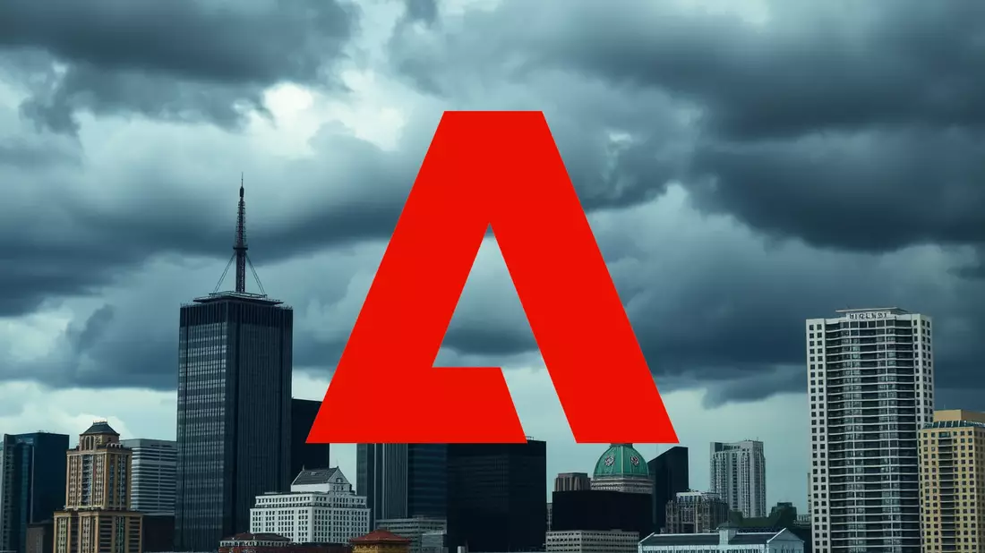 La sombra de la inteligencia artificial sobre las acciones de Adobe Illustration mit AI erstellt übermittelt durch boerse-global.de