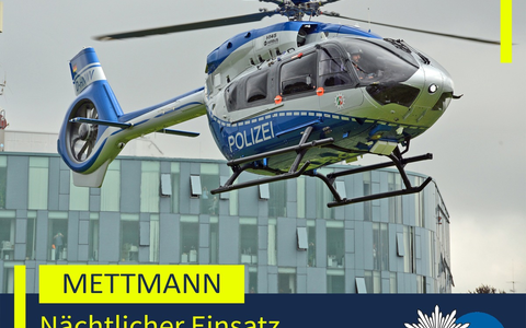 POL-ME: Patient abgängig: Polizei fahndete via Hubschrauber - 2601051 - Foto: presseportal.de