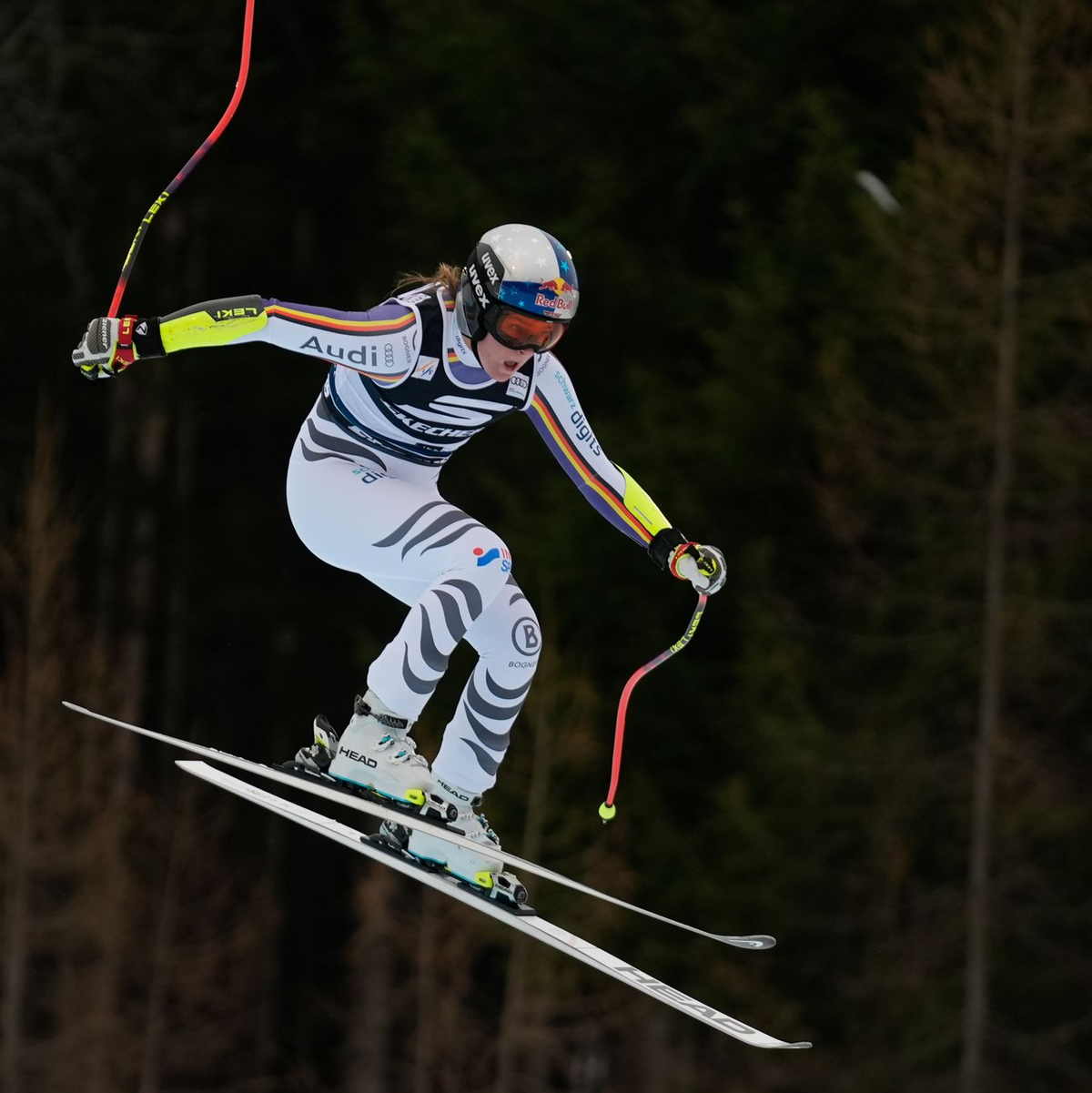 Vierter Sieg der Karriere, zweiter der Saison: Emma Aicher ist obenauf. - Foto: Giovanni Auletta/AP/dpa