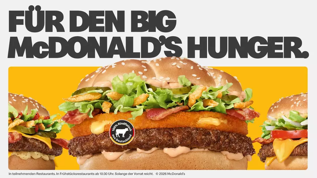 McDonald's Deutschland startet neue Plattform - für alle, die richtig großen Hunger haben - Bild: presseportal.de