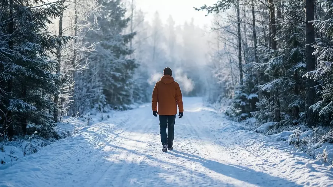 Winter-Walking: So kurbelt Kälte die Fettverbrennung an Illustration mit AI erstellt übermittelt durch boerse-global.de