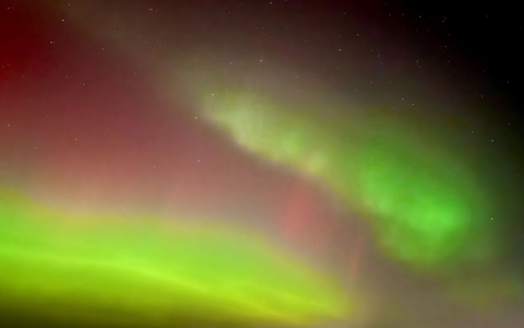 Polarlichter leuchten über Sachsen-Anhalt. - Foto: Thomas Schulz/dpa