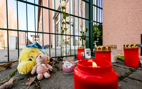 Am Dienstagmittag war das Kita-Gelände verwaist. - Foto: Jens Kalaene/dpa