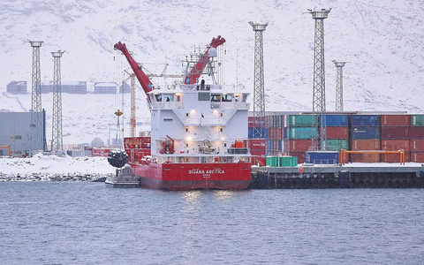 Containerhafen von Nuuk auf Grönland am 19.01.2026 - Foto: via dts Nachrichtenagentur