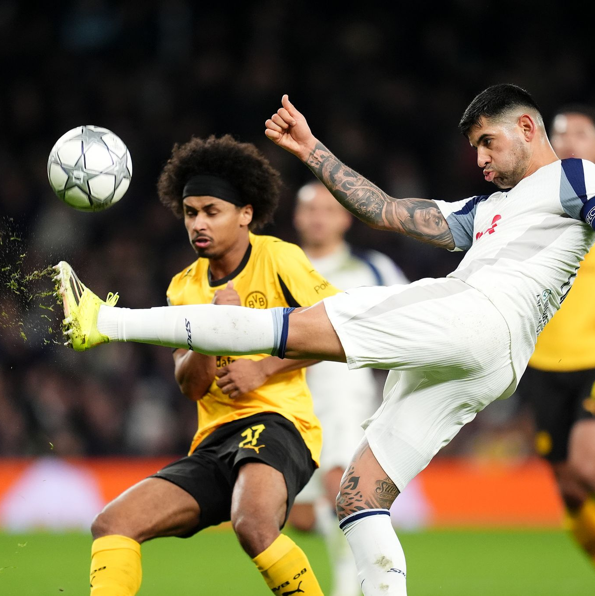 Der BVB hatte in den Zweikämpfen gegen Tottenham oft das Nachsehen. - Foto: Adam Davy/PA Wire/dpa